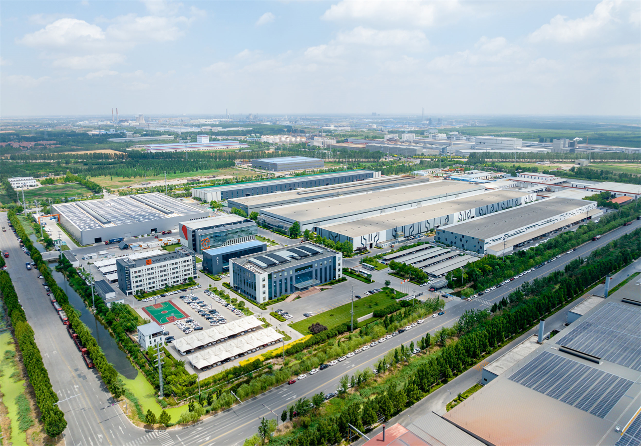 Microfiber factory aerial view